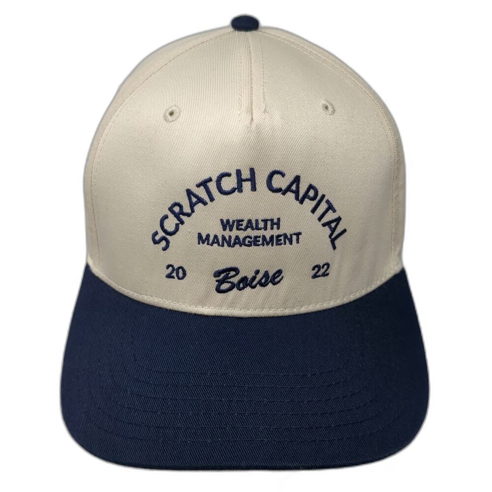 Otto 5 Panel Beige Blue One Size Snapback Hat Boise Scratch Capital Wealth